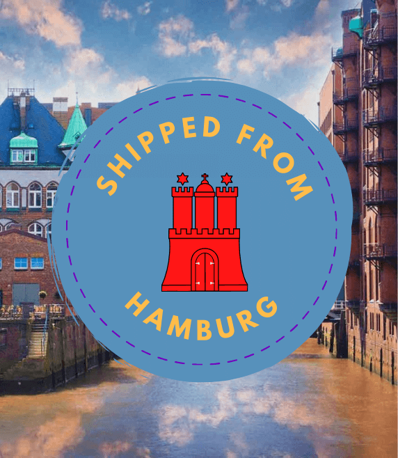 We ship from our Hamburg shipping warehouse